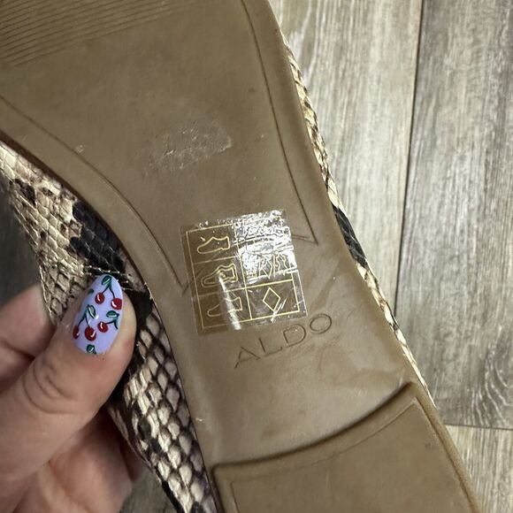 ALDO Blanchette Flats Pointed toe Loafer Snake Print Women’s Size 6 36 - Picture 10 of 10